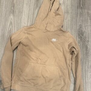 Nike Beige Hoodie with White Label